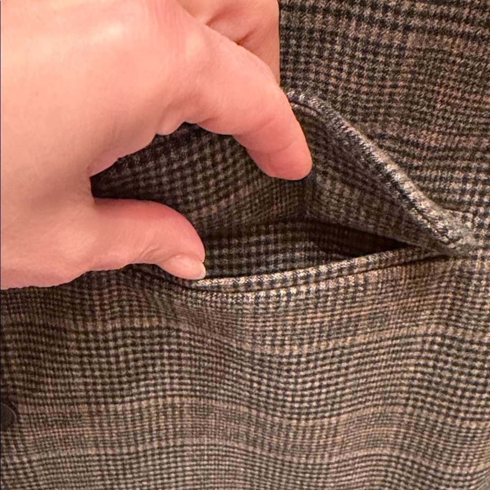 Old Navy Relaxed Twill Blazer Brown Plaid Unlined Size XS - Picture 6 of 10